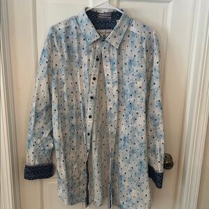 Robert Graham Navy and Light Blue Men's Shirt
